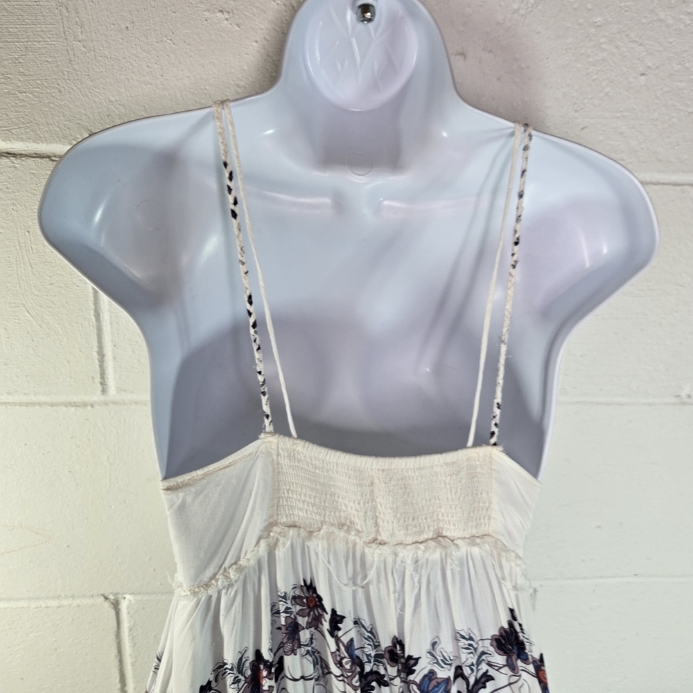 Free People Babydoll Maxi in White Cream Combo cottagecore coquette HTF RARE - Picture 6 of 11